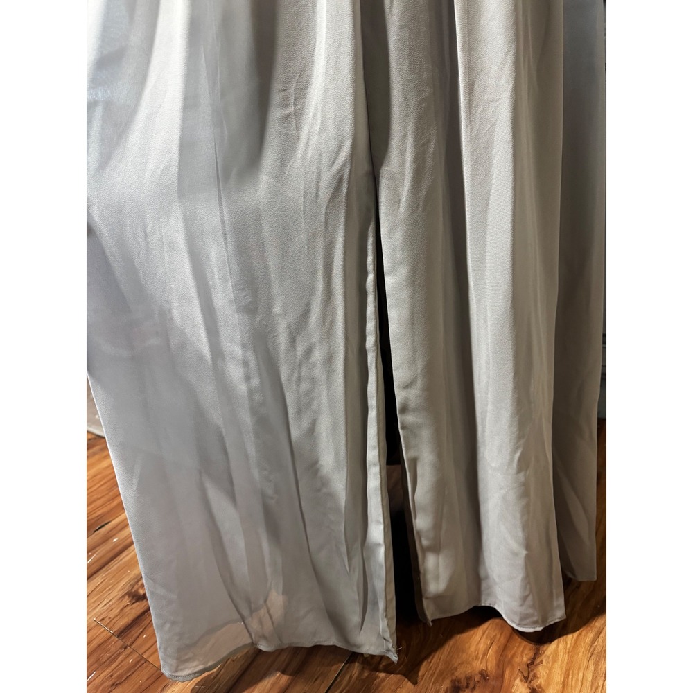 Bill Levkoff Gown Women‎ 8 Taupe Halter Pleated Chiffon Formal Dress - Picture 13 of 13